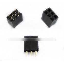 10db 2x3 Pin 2,54 Dupla Egyenes Fej csatlakozó