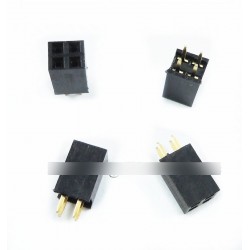10db 2x2 Pin 2,54 Dupla Egyenes Fej csatlakozó