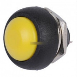 12mm Vízálló  ON / OFF nyomógomb  kapcsoló Sárga