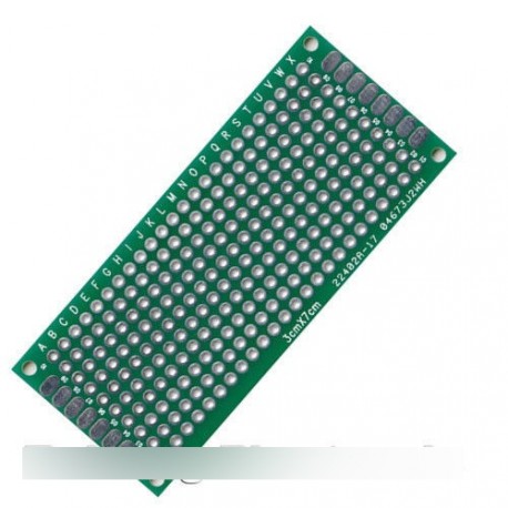 2db Prototype PCB ónozott próbapanel  3x7 cm  FR4