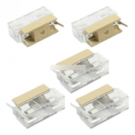 2db Panel Mount PCB foglalat fedél 5x20mm 250V 6A