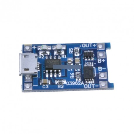 5V Micro USB 1A 18650 lítium akkumulátor töltés