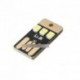 Pocket Card izzó Led kulcstartó Mini LED  Fehér