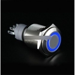 12V 16mm DIY bekapcsológomb LED AngelEye Nyomógomb