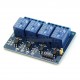 DC 12V 4-csatornás relé modul optocsatoló Arduino