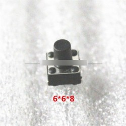 100db  nyomógombos mikrokapcsoló 6X6X8mm 4 tűs DIP