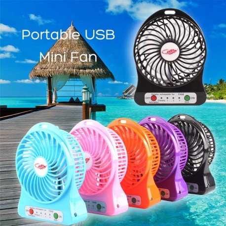 Hordozható újratölthető USB  Mini ventilátor 1db