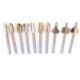 10db 1/8" Shank Hss maró fej Dremel Foredom szett