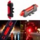 5 LED Kerékpár USB újratölthető piros lámpa
