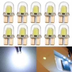1 db T10 194 168 W5W COB 8SMD LED Szilícium-dioxid fényes fényforrás Fehér