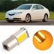 2db 12V 1157 4 COB LED-es autófordulatjelző hátsó lámpa izzó izzó sárga