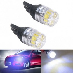 2db T10 5050 5SMD LED autós jármű oldalsó hátsó lámpa izzók lámpa fehér