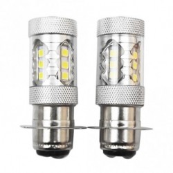 ÚJ 2 db H6 80W P15D autós motorkerékpár szuper HID fehér LED-es fényszórók izzók