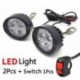2db LED motorkerékpár-fényszóró tükörkeret vezetõ köd spot fejlámpa reflektorlámpa