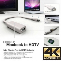 4K felbontás Thunderbolt Mini DisplayPort DP-HDMI adapter Apple Macbook Pro Air Mac
