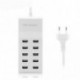 EU csatlakozó - 10 USB port gyors töltő adapter fal töltő HUB az IPhone Samsung Tablet