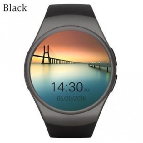 Fekete - Színes képernyő pulzusmérő Smart Watch távvezérlő vérnyomás