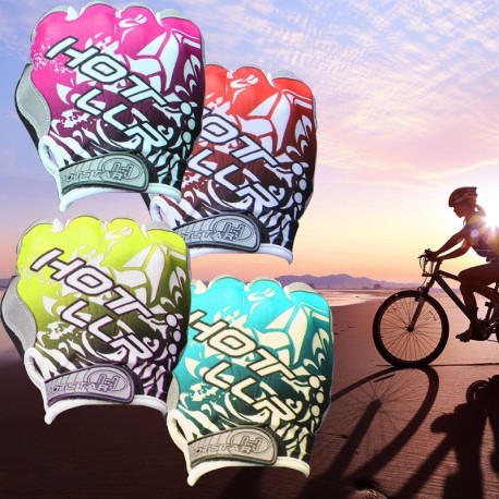 1x Kerékpáros kerékpáros gél fél ujjas kesztyű Rövid ujjú sport kesztyű