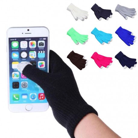 Érintős Kötött puha téli aktív unisex kesztyű okostelefonokhoz