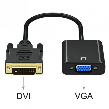 1080P DVI-D-VGA DVI Adapter kábel 24 + 1 25 tűs dugasz 15 tűs VGA női Video átalakító csatlakozó