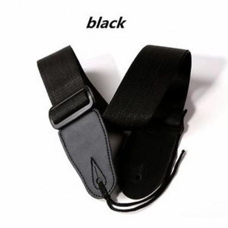 fekete - Minőség Állítható Színes Gitár Strap Nylon Bass öv Musical Instrument