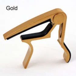 Arany - Guitar Capo fekete alumínium rugó elektromos akusztikus szorító gyors kioldása