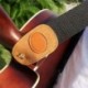 fehér - Állítható, kényelmes bőrborítású pamutszövött mélynyomó gitárszíj