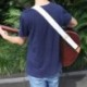 sötétkék - Állítható, kényelmes bőrborítású pamutszövött mélynyomó gitárszíj