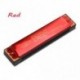 Kék - Színes vadonatúj Double Row Bee 24 lyuk Harmonica Musical Beginner Ajándék