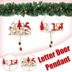 Xmas Elk Fa Plate Hollow Door Hanging Fa Pendant Karácsonyi díszek Decor