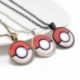 Anime Pokemon Pokeball Cabochon üveg kupola medál nyaklánc ékszer ezüst lánc