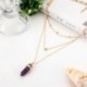 Lila - Divat Női Choker nyilatkozat Charm függő lánc nyakörv nyaklánc ékszer ajándék
