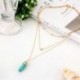 Lila - Divat Női Choker nyilatkozat Charm függő lánc nyakörv nyaklánc ékszer ajándék