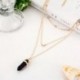 Lila - Divat Női Choker nyilatkozat Charm függő lánc nyakörv nyaklánc ékszer ajándék