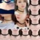 3 * - Vintage Retro Punk Fekete bőrbőr Choker Chunky Nyakörv nyaklánc medál