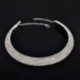 Női divat strassz Crystal Choker nyakörv nyaklánc party esküvő ékszer