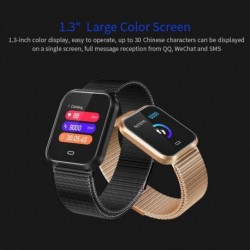 1x óra színes karkötő IP67 vízálló fitnesz vérnyomás oxigén sport karóra nyomkövető Android iOS