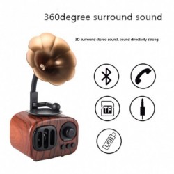 1x Vintage Mini Bluetooth hangszóró 3D sztereó térhatású HiFi hanghatás zenelejátszó