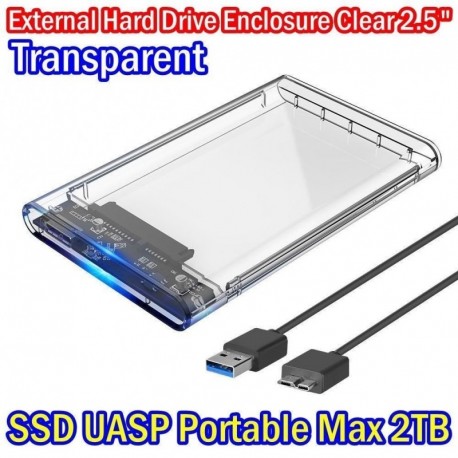USB 3.0 2,5 hüvelykes SATA3 5 GB-os merevlemezes ház Caddy tok külső HDD / SSD-hez