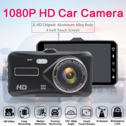 4Inch 1080P Autó DVR Dual Lens Touch Ccreen Dash Cam videokamera felvevő éjjellátó