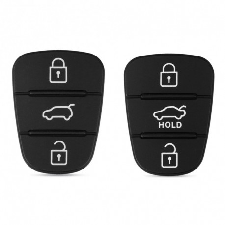 Autó kulcstartó csere Gumi gombpárna Hyundai Solaris Accent Tucson l10 l20 l30 Kia Rio Ceed Flip távirányító