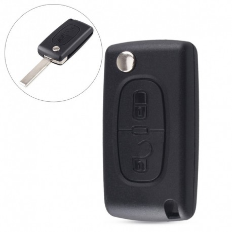 2 gombok távirányítóFlip Autó kulcsfülke  a  tokot a Peugeot 207 307