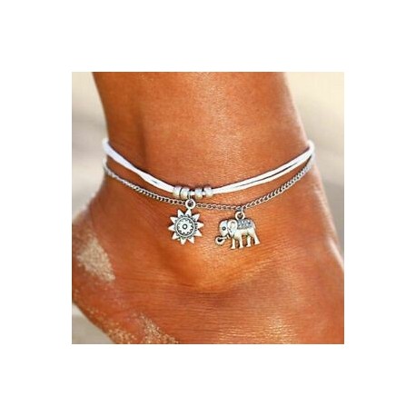 Boho tengeri csillag türkiz gyöngyök tengeri teknős lábszár szandál boka karkötő JP