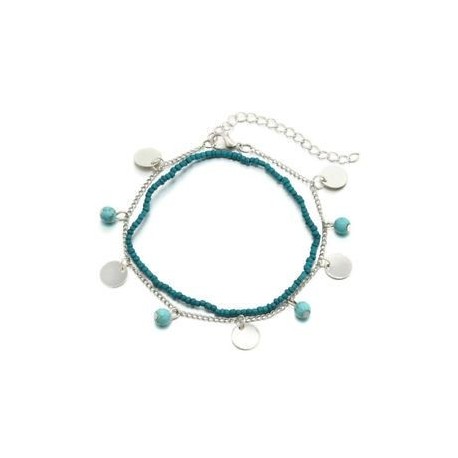 Divat Boho strand mezítláb szandál láb szarvascsokó címer boka karkötő lánc ajándék