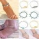 Divat Boho strand mezítláb szandál láb szarvascsokó címer boka karkötő lánc ajándék