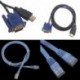 Új 2M CAT6 CAT 6 lapos UTP Ethernet hálózati kábel RJ45 Patch LAN-kábel +1,8 m HDMI Male - VGA HD-15