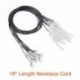 50Pcs 18" fekete bőr fonott viasz Cord nyaklánc homár zárószerkezethez DIY Ékszerek készítése