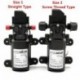 DC12V 70W 130PSI 6L / perc víz nagynyomású membrán önindító szivattyú