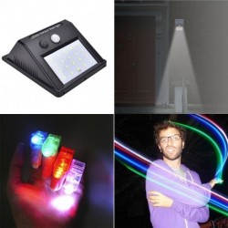 4 x színes LED ujj világító parti party gyűrű