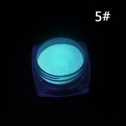 1 adag Sötétben világító - Foszforeszkáló pigment por körömhöz - műkörömhöz - 5-ös verzió